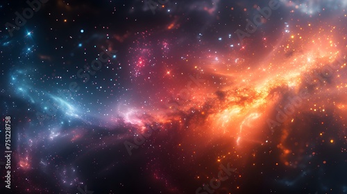 Cosmic Universe with Stunning Galaxy and Stars in Space Background