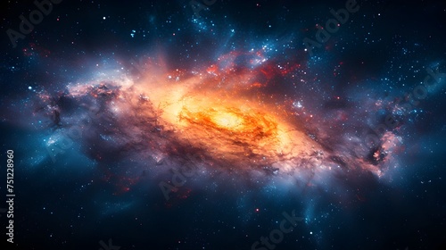 Beautiful galaxy somewhere in deep space. Cosmic wallpaper