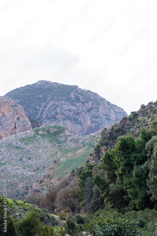 Scenic view of mountains against the sky in Setif, Algeria.