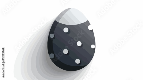 Easter egg sign icon. Easter tradition symbol. Gray