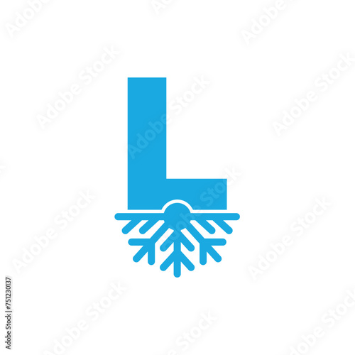 Letter L Air Conditioner Logo Design Vector Icon Graphic Emblem Illustration