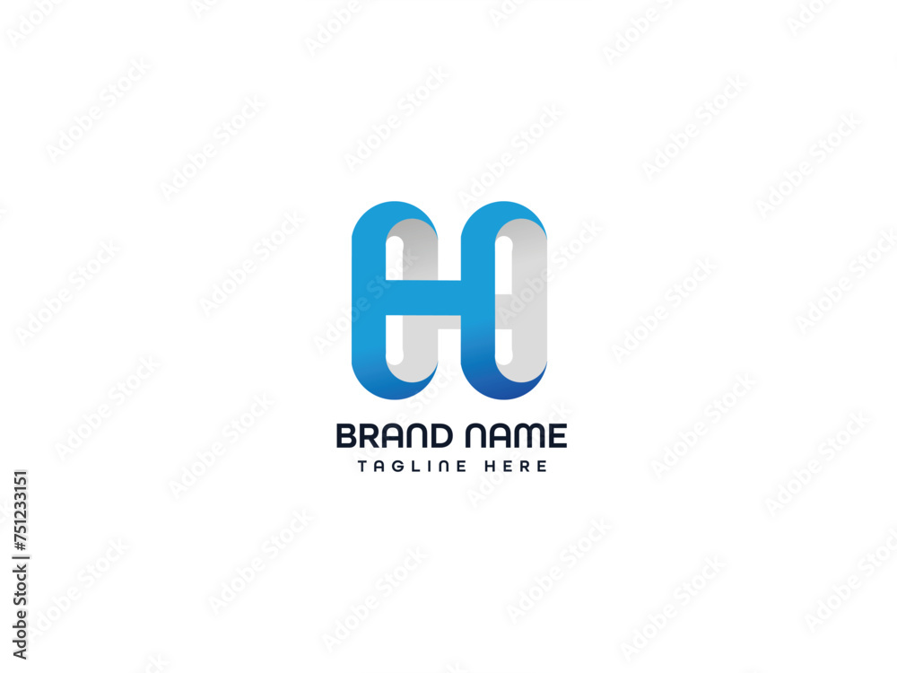 monogram business letter logo design