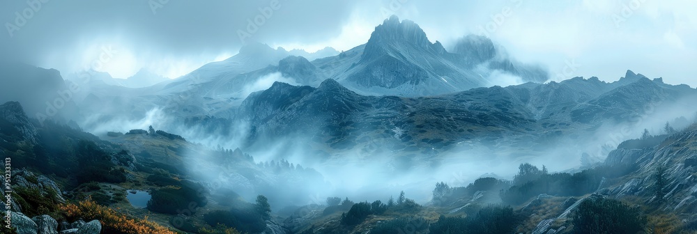 Mountains Under Mist Morning Amazing, HD, Background Wallpaper, Desktop Wallpaper