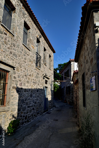 Fototapeta Naklejka Na Ścianę i Meble -  traditional houses - the stone village Kontias, Lemnos island, Greece, Aegean sea