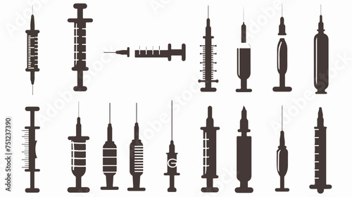 Syringe icon set. injection icon vector. isolated photo