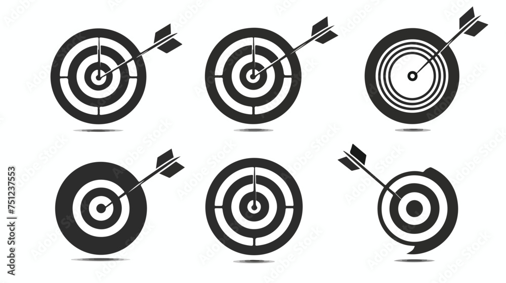 Target icon set. goal icon vector. target marketing