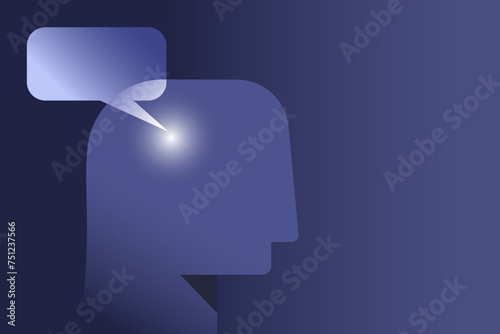 A communication happening inside a human brain