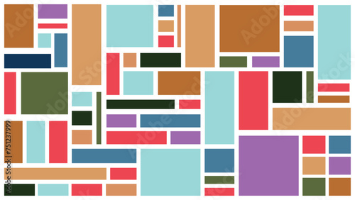 Blocks pattern colourful multicolour bricks can be used as a wallpaper background 