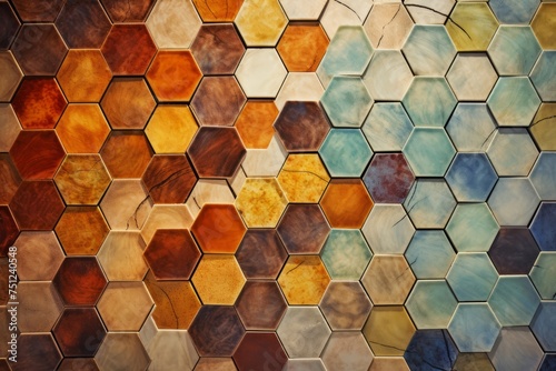 Contemporary Design Featuring Hexagons Arranged in a Dynamic and Interconnected Pattern for a Modern Aesthetic, Generative AI