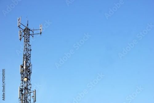 Telephone tower and sunny weather during the day