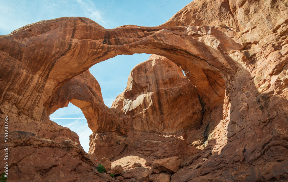 Double Arch at Arches National Park, in eastern Utah