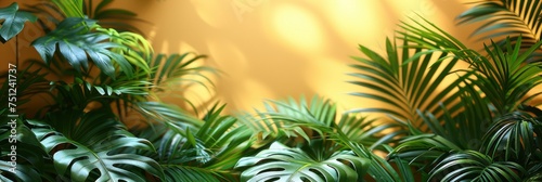 Palm Leaves Shadow On Pastel Beige, HD, Background Wallpaper, Desktop Wallpaper