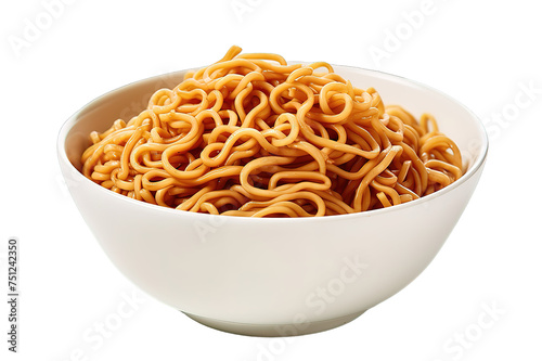 Double-steamed noodles isolated on PNG Background. Generative Ai.