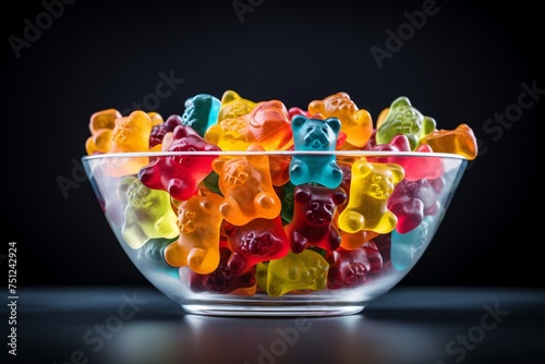 a bowl of gummy bears