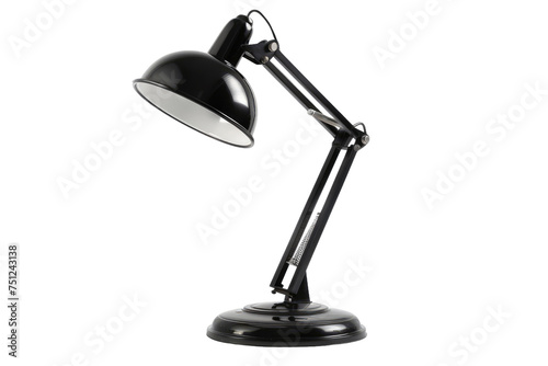 Vintage Black Desk Lamp Isolated On Transparent Background