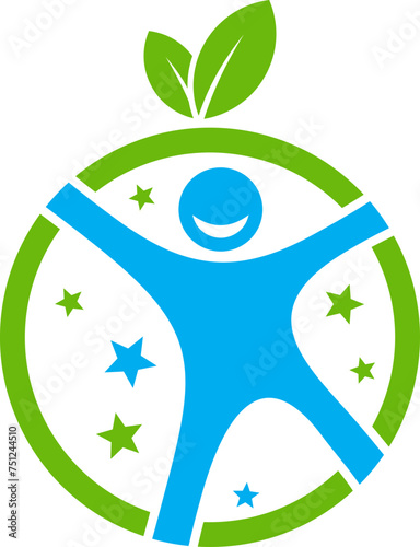 healty kids vector template logo design