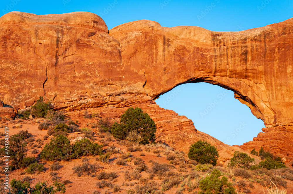 North and South Window at Arches National Park, in eastern Utah