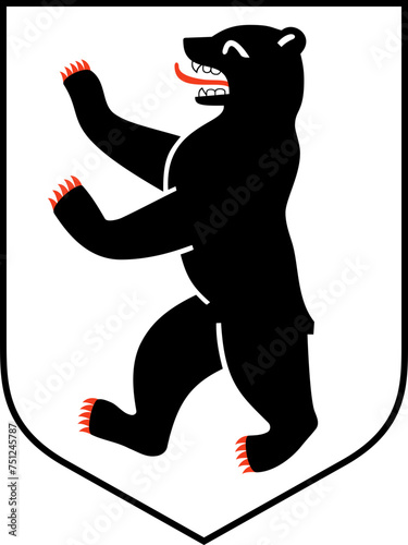 Wappen Berlin, Landeswappen Berlin, Berlin, Berliner Wappen, Wappenschild, Stilisiertes Wappen, deutsche Bundesländer, Bundesländer, Deutschland photo