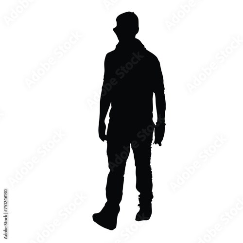 Silhouette of walking person