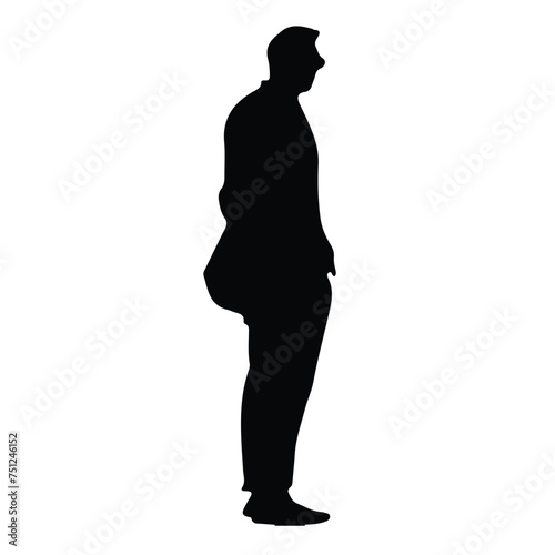 Silhouette of walking person