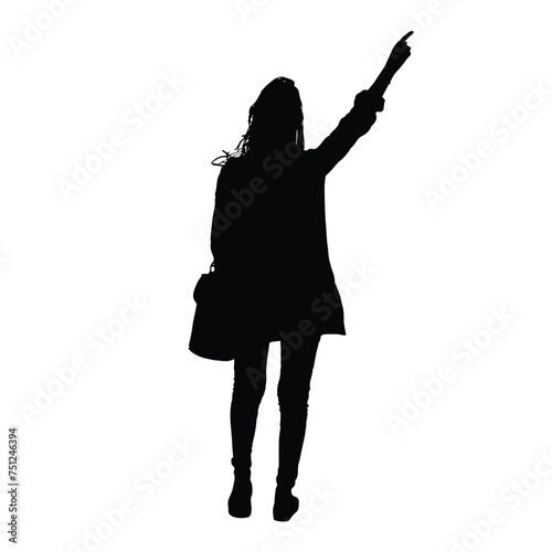 Silhouette of walking person