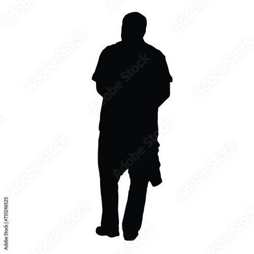 Silhouette of walking person