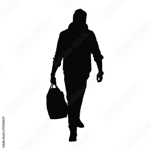 Silhouette of walking person