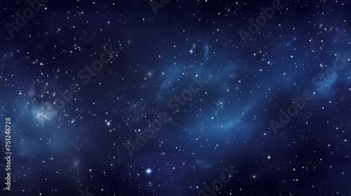 Mystical night sky filled with shimmering stars and swirling galaxies, forming a seamless pattern of cosmic wonder.