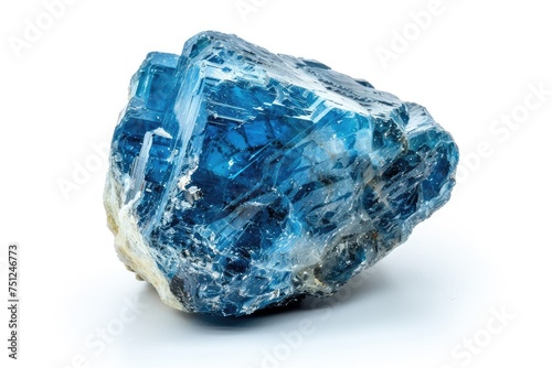 Blue Apatite Gemstone Isolated on Transparent Background