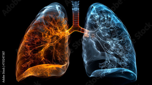 Selective focus of CT Chest or Lung photo