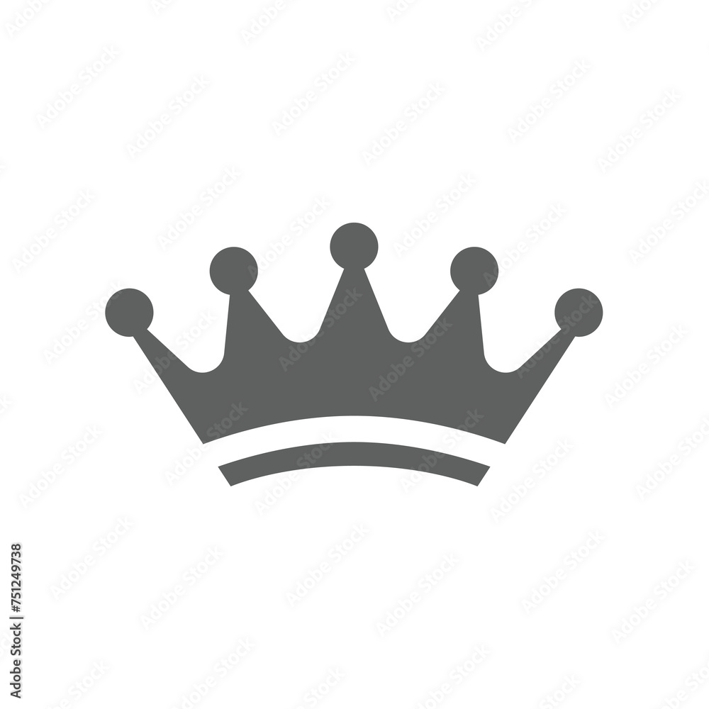 Crown black vector icon. Royalty fill symbol. Crown black vector icon. Royalty fill symbol.