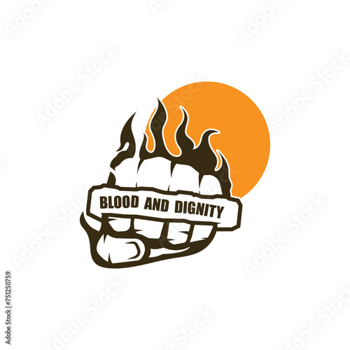Steel brass knuckles logo vector. Gangster, thug, bandit symbol icon. This logo is perfect for a brand that seeks a playful but musculine feel.