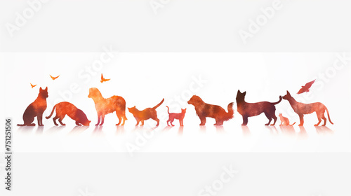 banner with animals for advertising