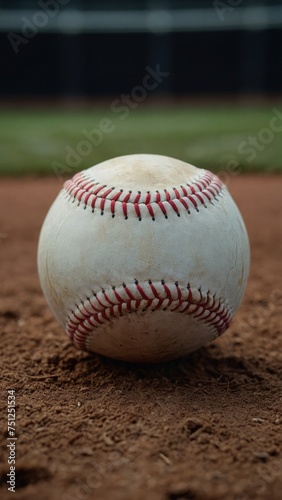 Softball: An Elaborate Illustration and Ultra High-Resolution Softball Photo with a Softball Field Stadium Background