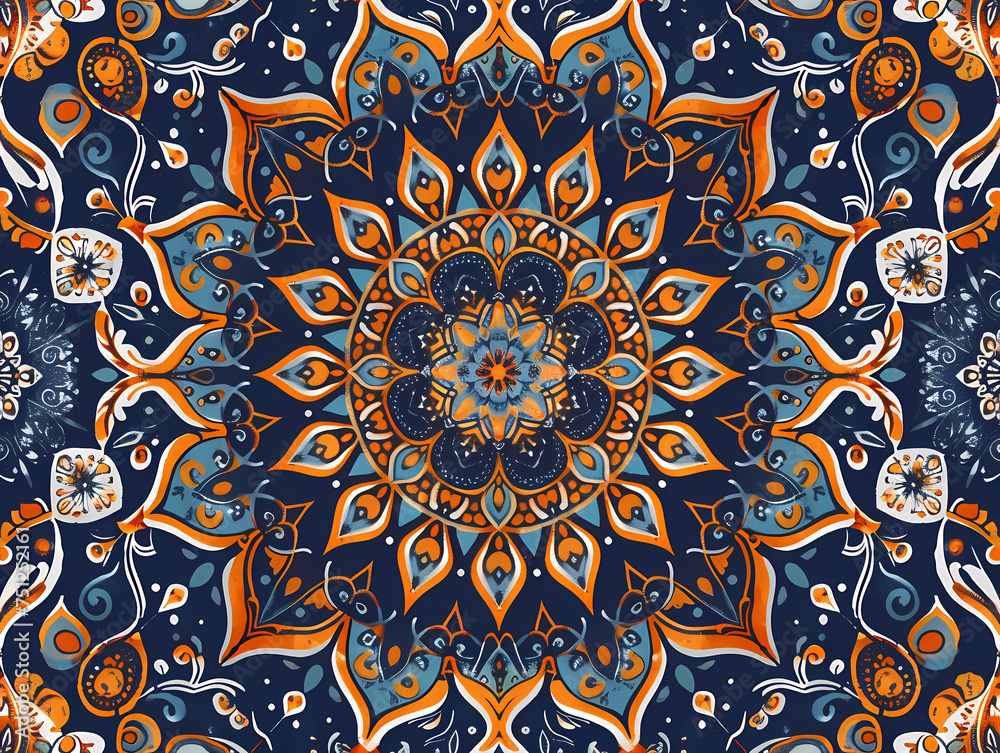Art pattern seamless design for background, wallpaper, flower, fabric, carpet, mandalas, clothing, wrapping, sarong, tablecloth, shape, geometric pattern, ethnic pattern, traditional. illustration;
