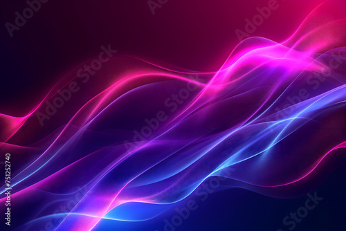 Abstract colorful gradient wavy energy flow on black background. Neural network generated image. Not based on any actual scene or pattern.