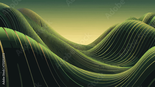 green wave abstract backgrounds for wallpaper, illustration photo