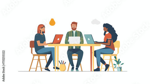 People working vector illustration