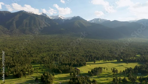 Amazing Aerial view of Pirin Mountain near city of Razlog, Bulgaria