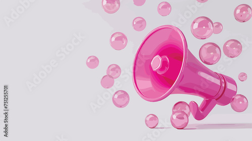 Pink megaphone vector illustration