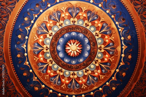Antique Mandala Artwork Infused with a Vivid Color Palette  Generative AI