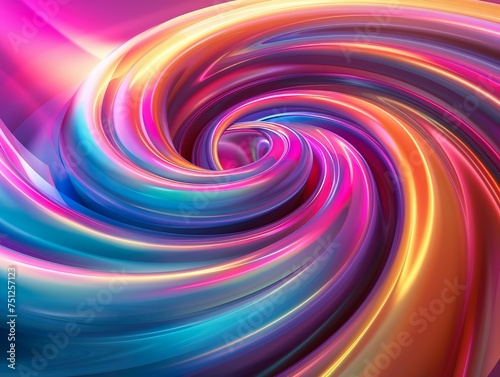 A colorful swirl of light and dark colors