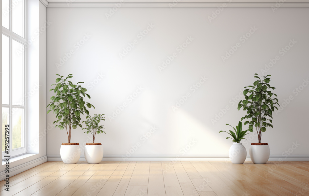 The plant is in a white pot, looking clean, placed in a room with a white tone. The plant is in a white pot, looking clean, placed in a room with a white tone.