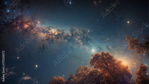 stars and galaxies shining the sky hd realistic