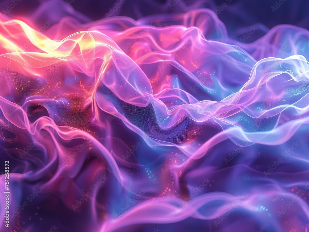 Fototapeta premium A colorful, abstract image of purple and blue waves