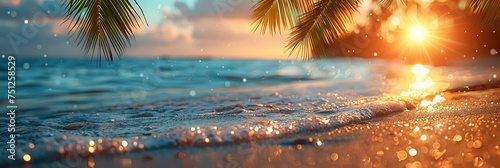 Soft Focus Dreamy Sandy Beach Palm, HD, Background Wallpaper, Desktop Wallpaper