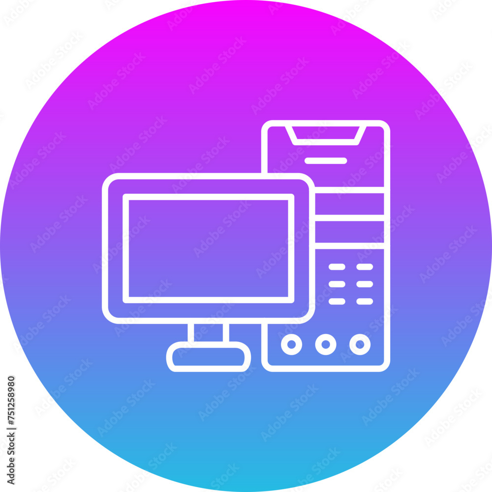 Tower Computer Icon Tower Computer Icon