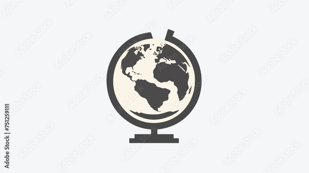The globe icon. Globe symbol. Flat Vector illustration