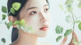 Skin care and body care for young asian women.