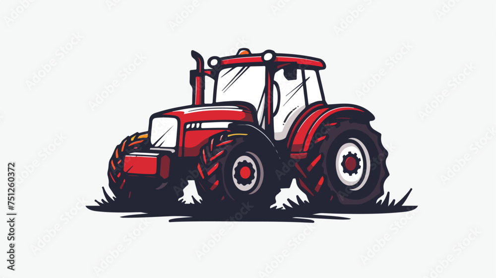 Tractor logo illustration emblem design